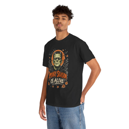 Frankenstein "Spooky Season Is Alive" T-Shirt | Halloween Monster Tee