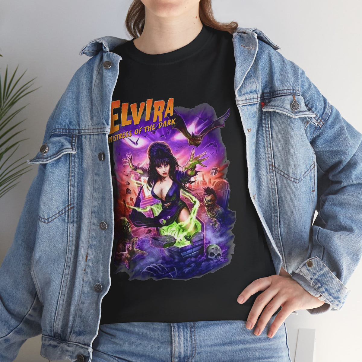 T-shirt Elvira, maîtresse des ténèbres | Tee-shirt pin-up d'horreur rétro