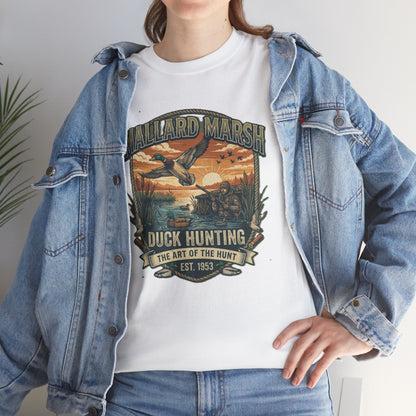Mallard Marsh Duck Hunting Tee | Vintage Waterfowl Design