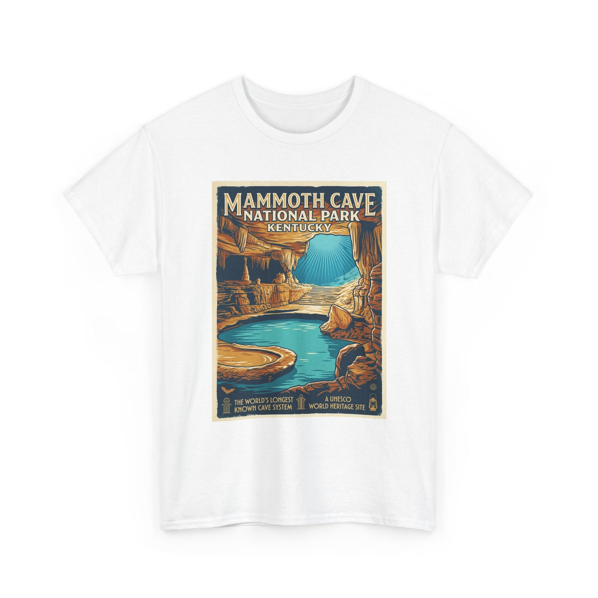 Mammoth Cave National Park Vintage Poster T-Shirt | Kentucky Cave Artwork