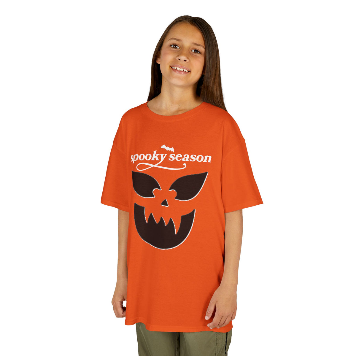 Spooky Season Jack-O'-Lantern Kids Tee | Halloween Pumpkin Shirt