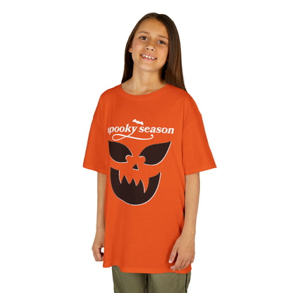 Spooky Season Jack-O'-Lantern Kids Tee | Halloween Pumpkin Shirt