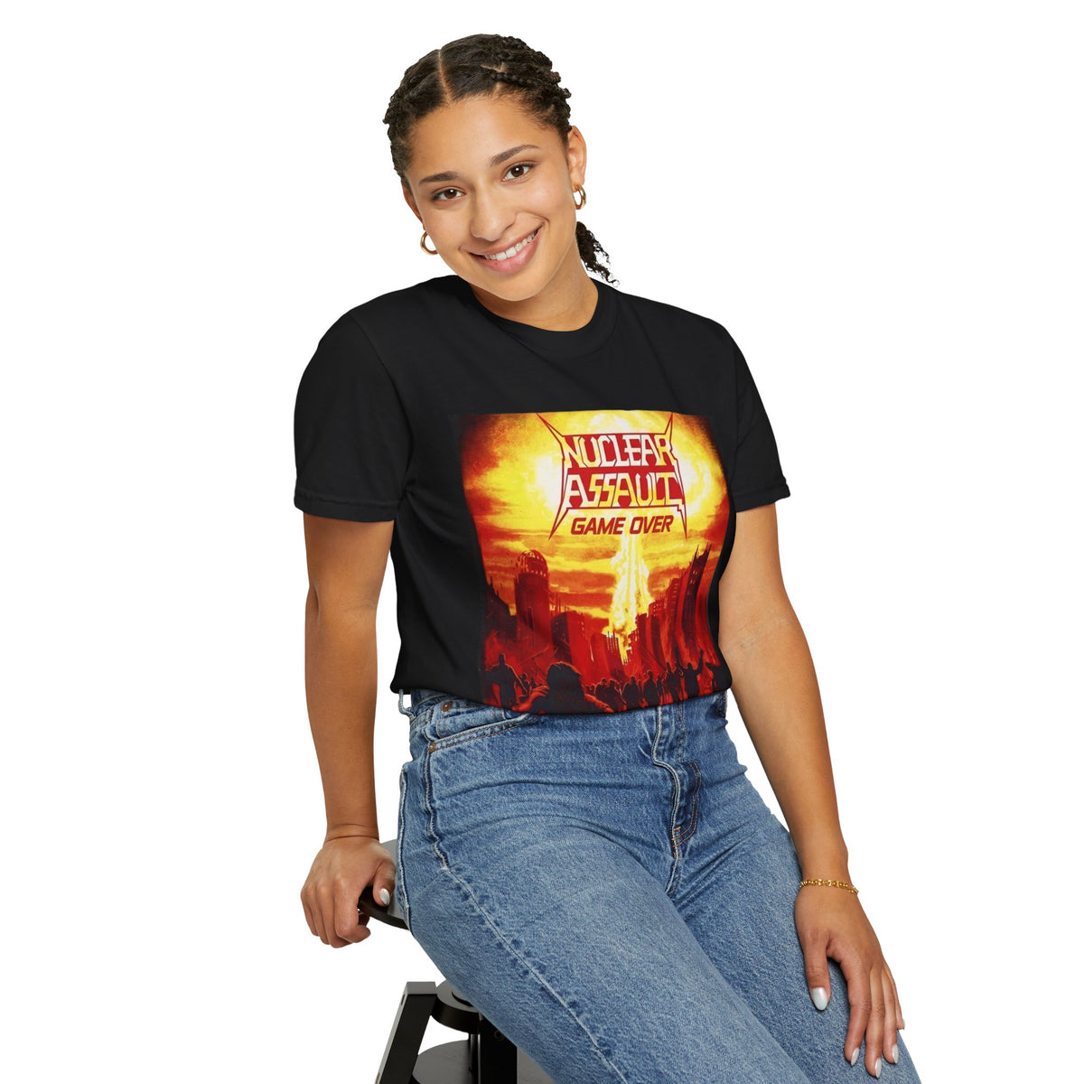 Nuclear Assault Game Over Album Art T-shirt | Thrash Metal Band Tee