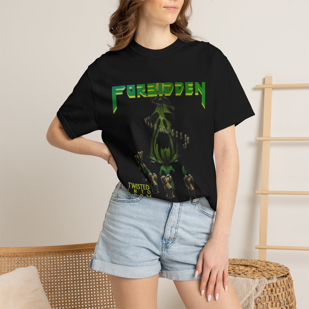 Forbidden Twisted Into Form Album Cover T-shirt | Heavy Metal Graphic Tee