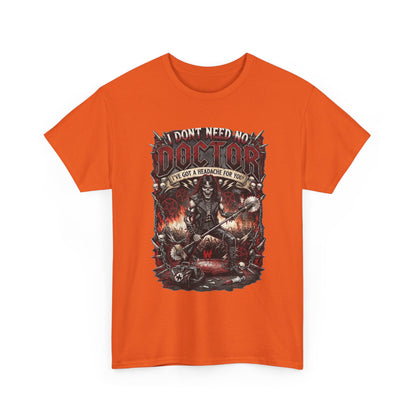 T-shirt illustration I Don't Need No Doctor | Thème médical horreur gothique