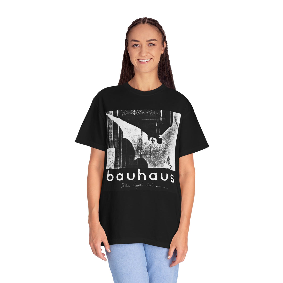 Camiseta gráfica del murciélago de Bauhaus | Camiseta con arte de banda gótica