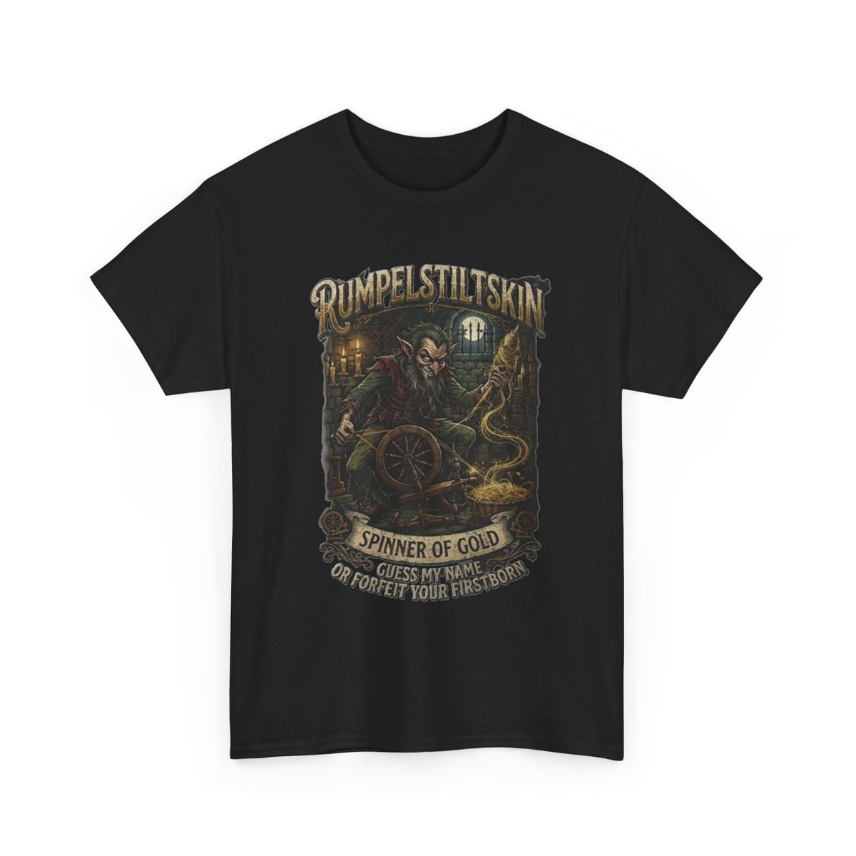 Camiseta de Rumpelstiltskin, tejedor de oro | Camiseta de fantasía oscura y cuentos de hadas