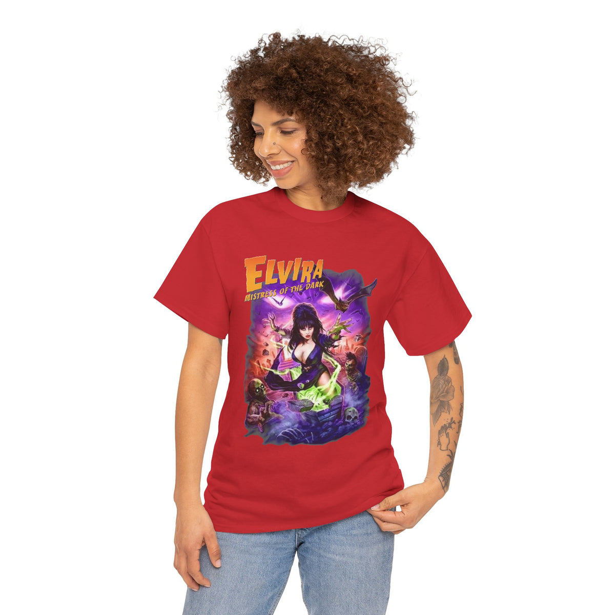 T-shirt Elvira, maîtresse des ténèbres | Tee-shirt pin-up d'horreur rétro