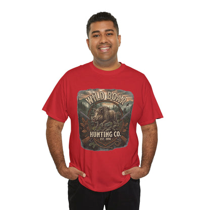T-shirt Wild Boar Hunting Co. | Tee-shirt vintage à motif chasse en plein air