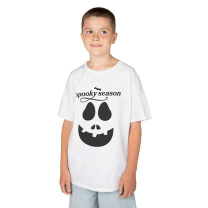 Camiseta infantil "Spooky Season" con Jack-o'-Lantern | Camiseta de calabaza de Halloween