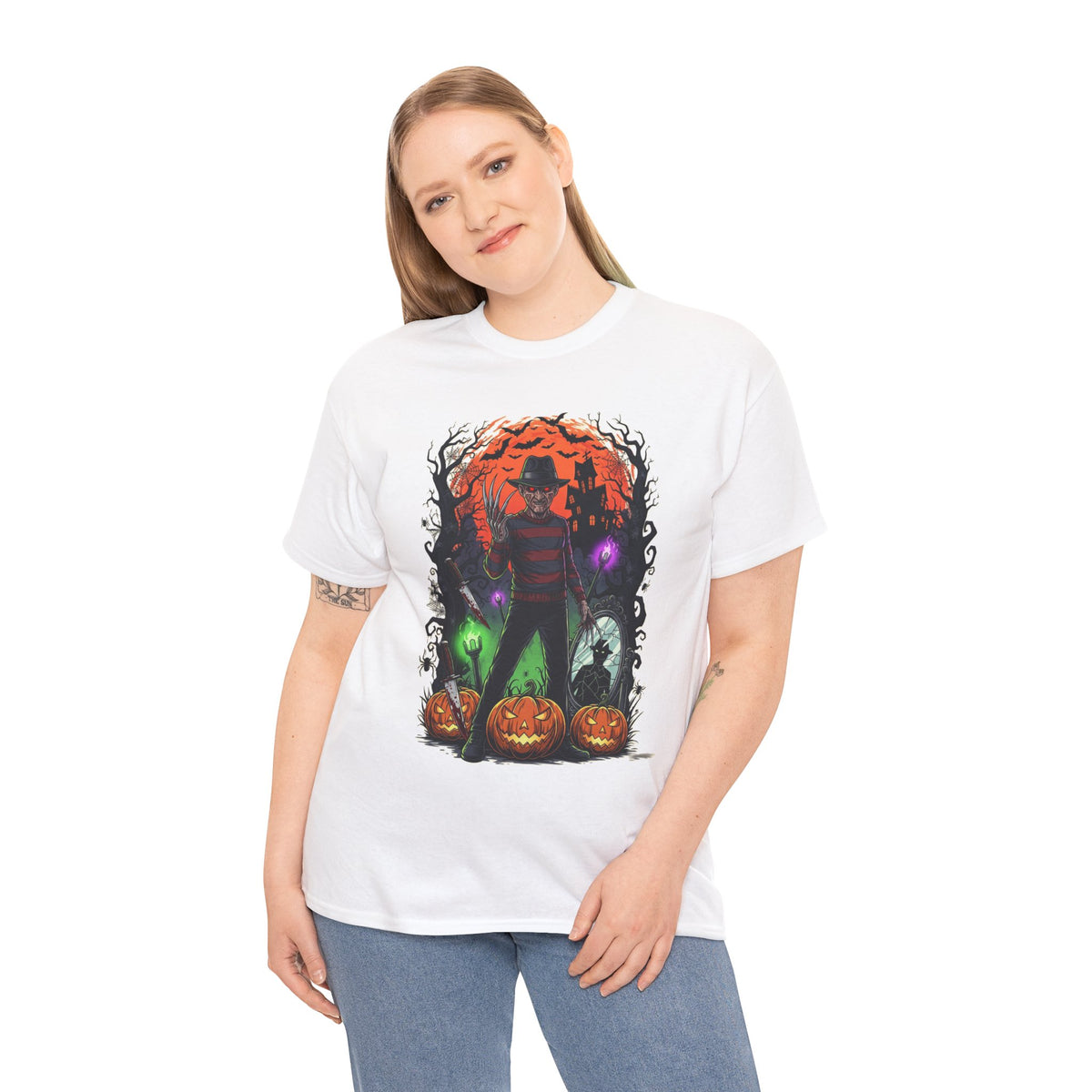 Camiseta de pesadilla de calabaza de Freddy Krueger | Camiseta de terror de Halloween
