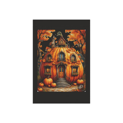 Pumpkin House Garden Banner | Fall Halloween Yard Flag