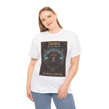 Taurus Minotaur Illustration Tee | Halloween Zodiac Bull Astrology Shirt