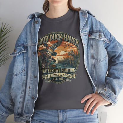 Wood Duck Haven Waterfowl Hunting Tee | Vintage Duck Retriever Design