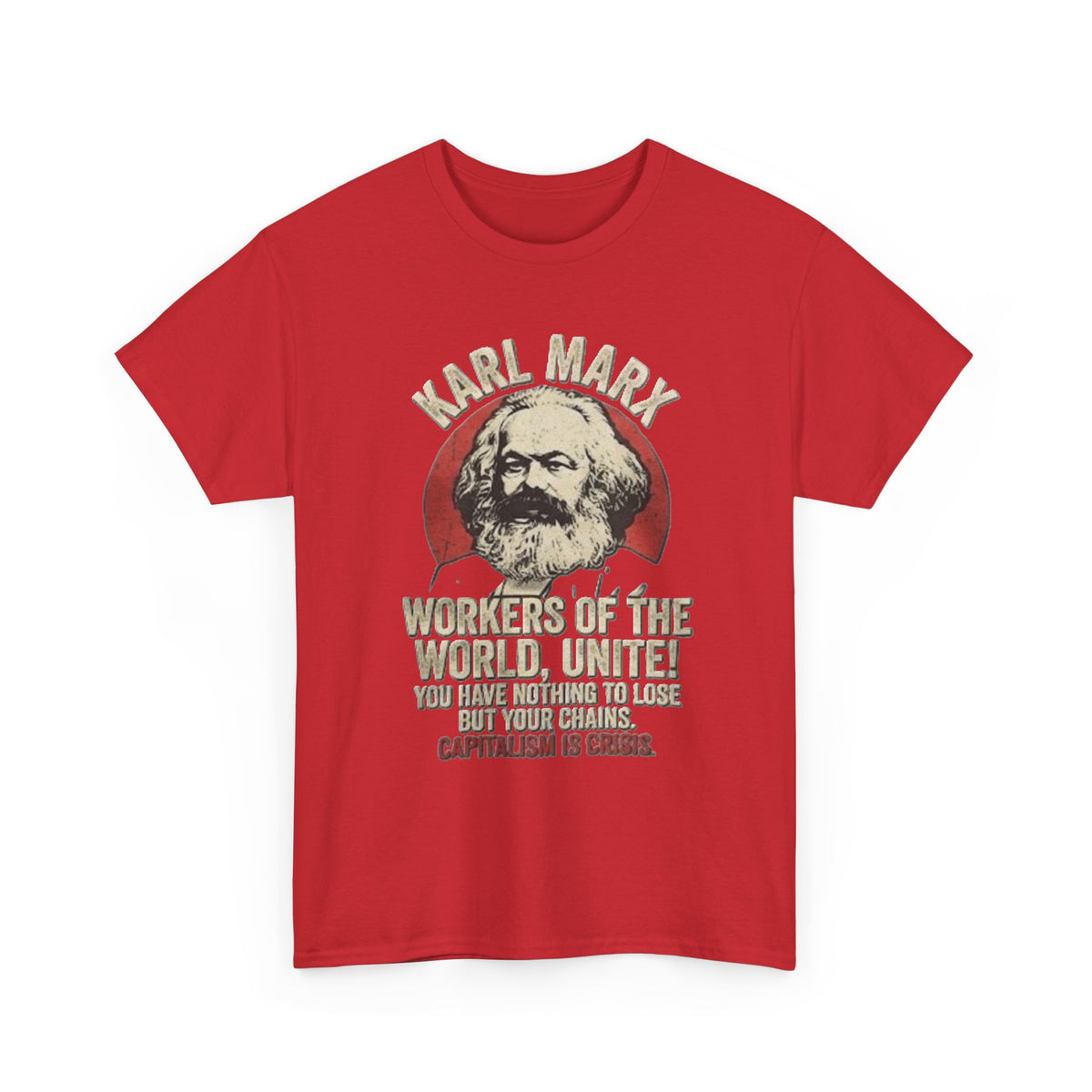 T-shirt avec portrait de Karl Marx et inscription « Prolétaires de tous les pays, unissez-vous » | T-shirt politique