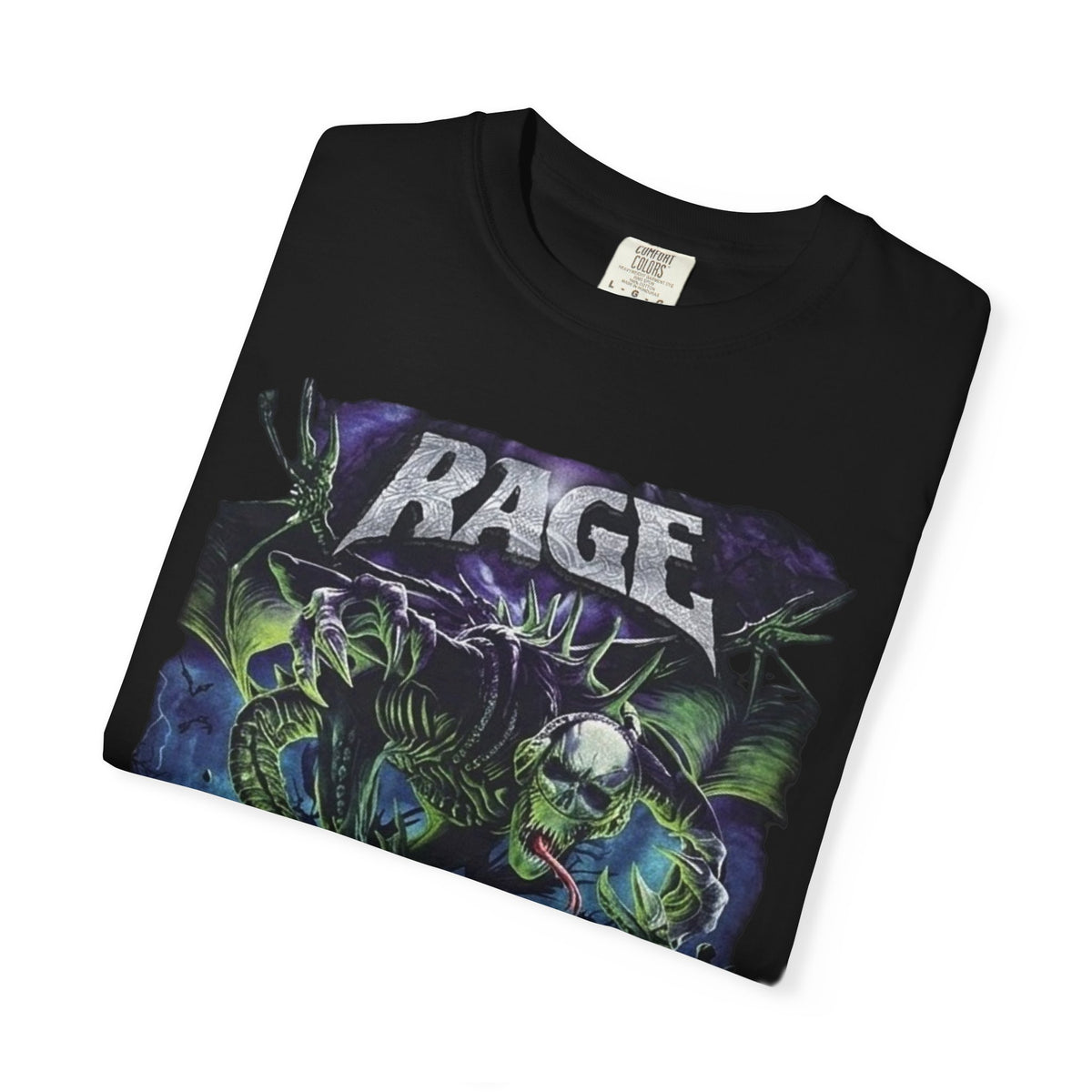 T-shirt d'album Rage Wings of Rage Skull Monster | T-shirt de groupe de heavy metal