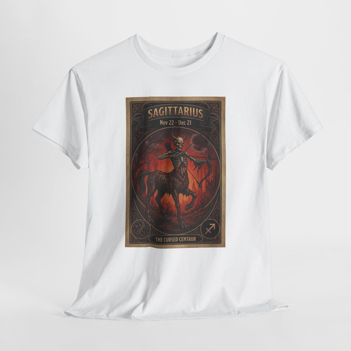 T-shirt illustration Archer du Sagittaire | Chemise horoscope centaure signe du zodiaque Halloween