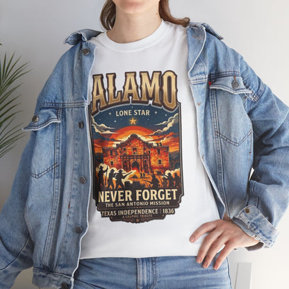 T-shirt Alamo Never Forget Texas Independence 1836