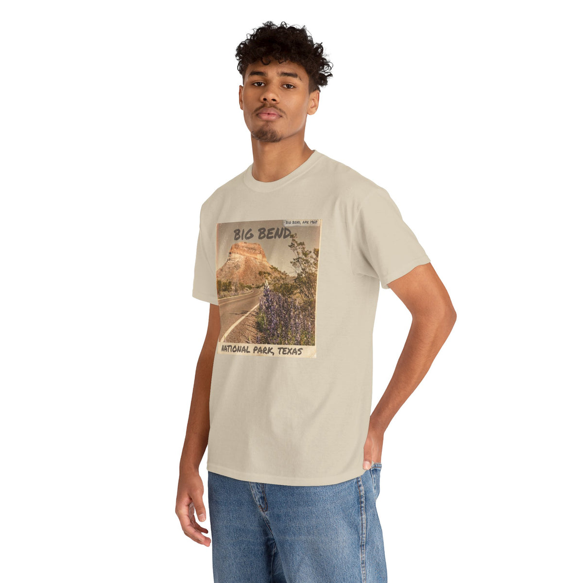 Camiseta vintage con foto de carretera del Parque Nacional Big Bend | Paisaje desértico de Texas