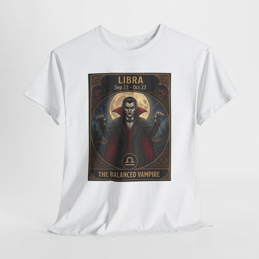 Libra The Balanced Vampire T-Shirt | Halloween Astrology Zodiac Vampire