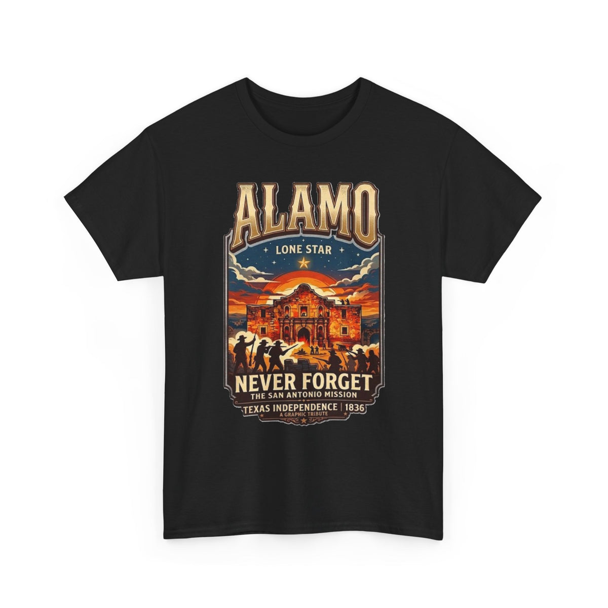 T-shirt Alamo Never Forget Texas Independence 1836