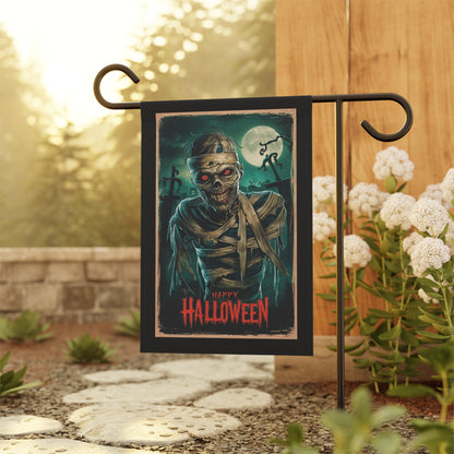 Bandera de jardín de momia zombi para Halloween feliz | Estandarte para casa