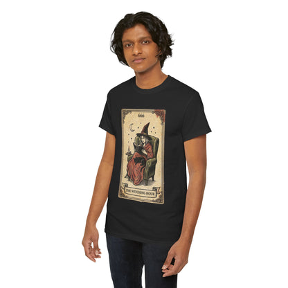 The Witching Hour Witch Tarot Illustration T-Shirt | Occult Vintage 666