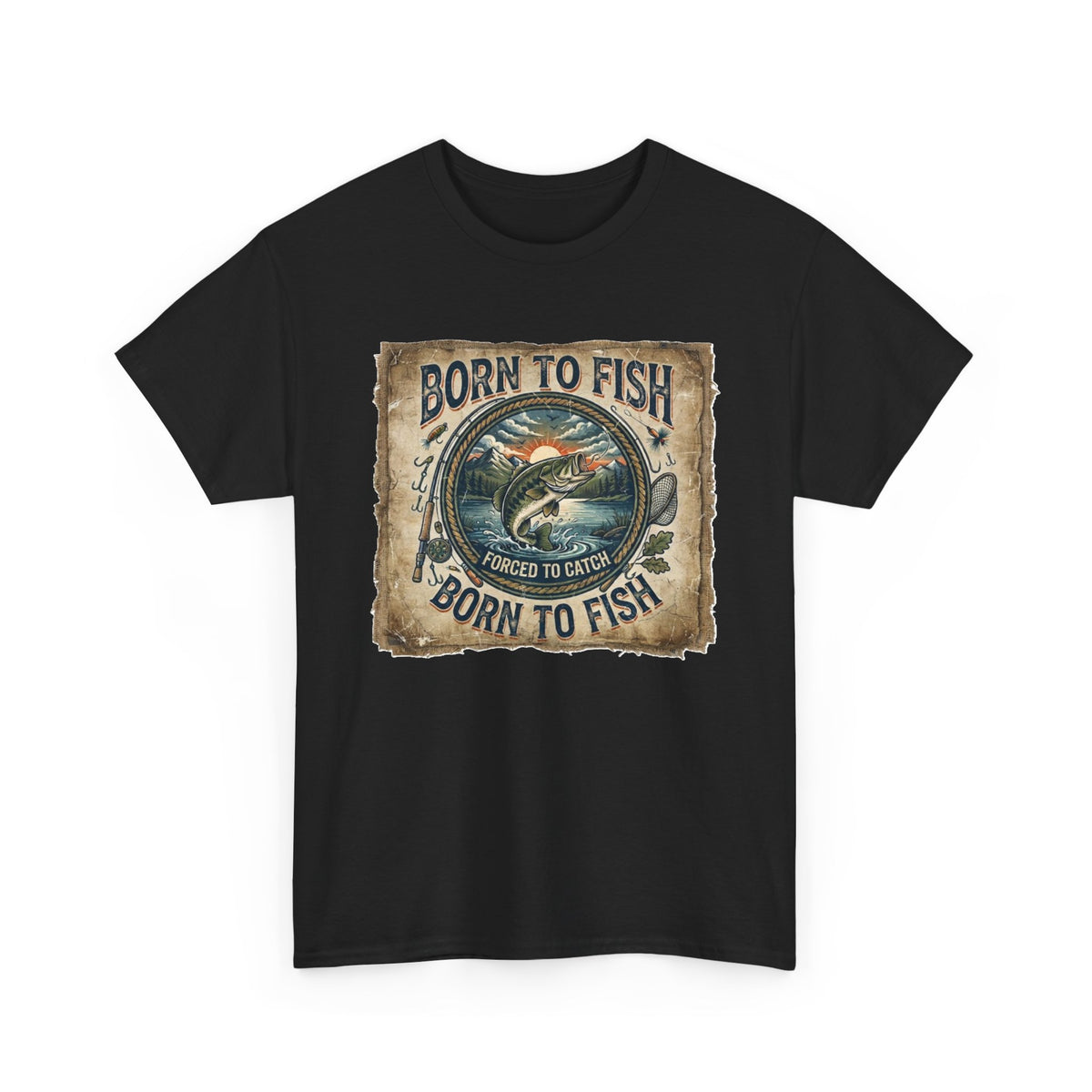 Born to Fish graphic tee | Fishing shirt, vintage fish design