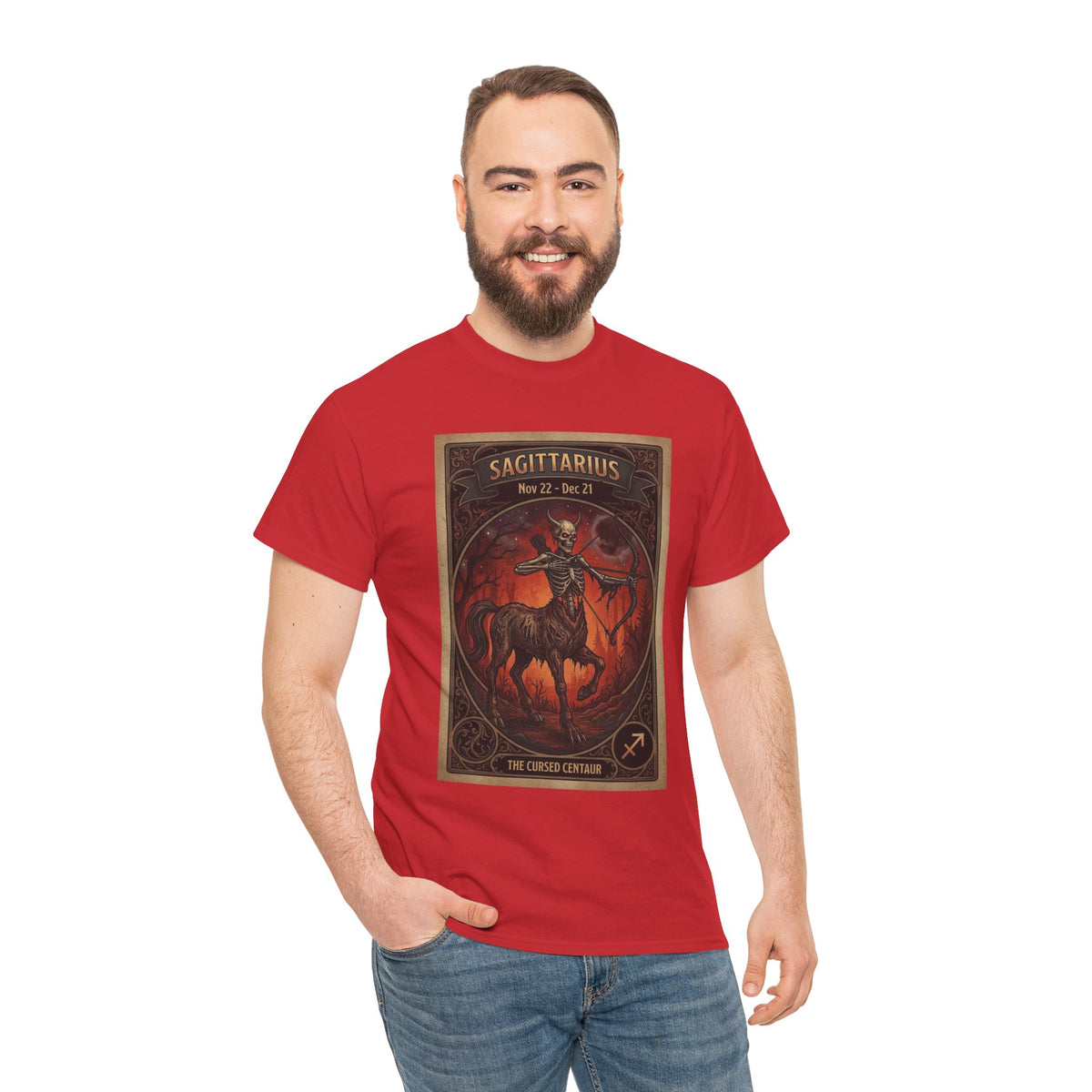 T-shirt illustration Archer du Sagittaire | Chemise horoscope centaure signe du zodiaque Halloween