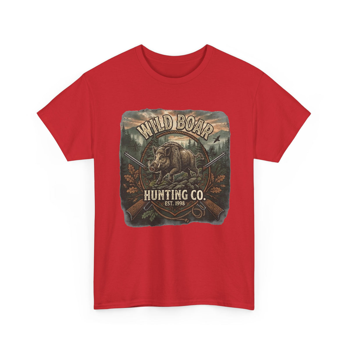 T-shirt Wild Boar Hunting Co. | Tee-shirt vintage à motif chasse en plein air