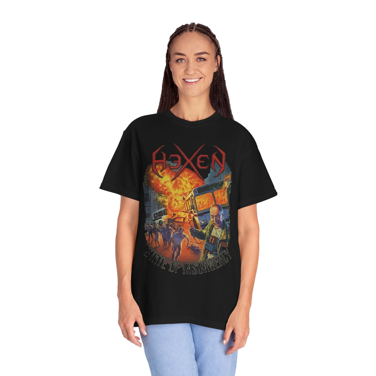HeXen State Of Insurgency Artwork T-Shirt / American Thrash Metal Band Tee