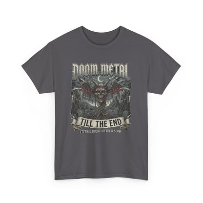 Doom Metal Till The End Double Sided T-Shirt | Doom Metal Band Logos Tee