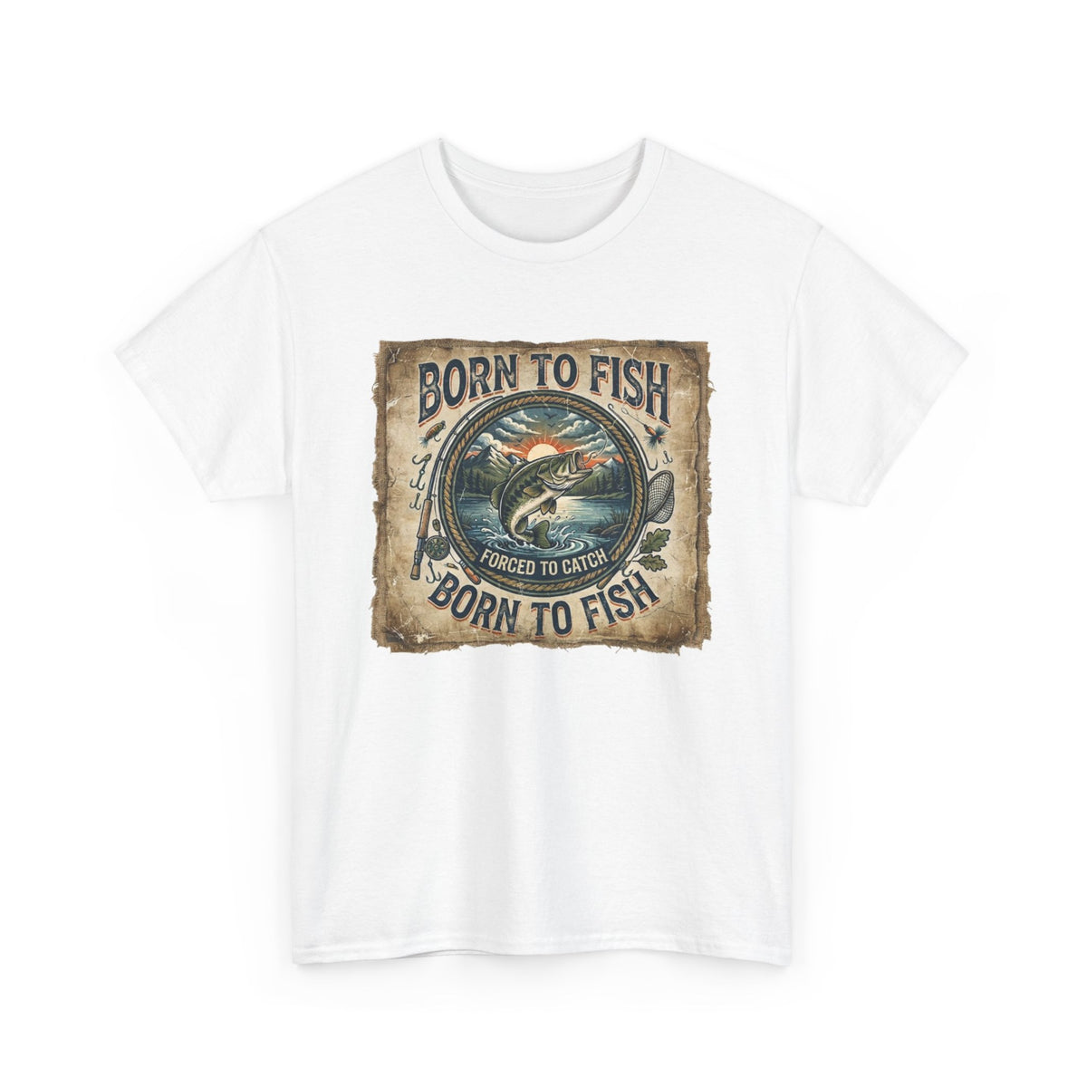 Born to Fish graphic tee | Fishing shirt, vintage fish design