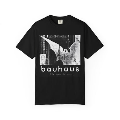 Camiseta gráfica del murciélago de Bauhaus | Camiseta con arte de banda gótica