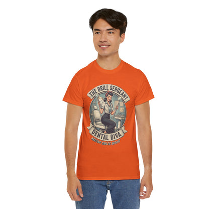 Drill Sergeant Dental Diva T-Shirt | Retro Pinup Dentist Graphic