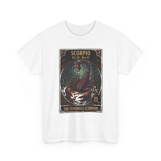 Scorpio The Venomous Scorpion T-Shirt | Halloween Zodiac Astrology Tee