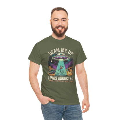Beam Me Up Alien Abduction Tee | Retro UFO, Space Humor