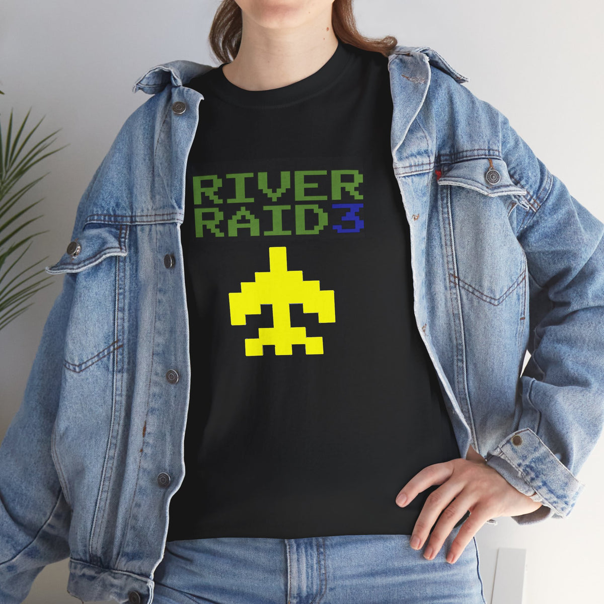 River Raid 3 pixel plane Tee | retro arcade gaming shirt