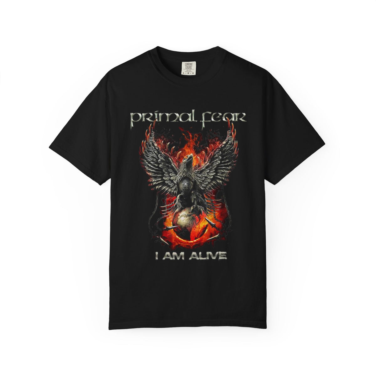 Primal Fear I Am Alive Phoenix Graphic T-shirt | Band Metal Tee