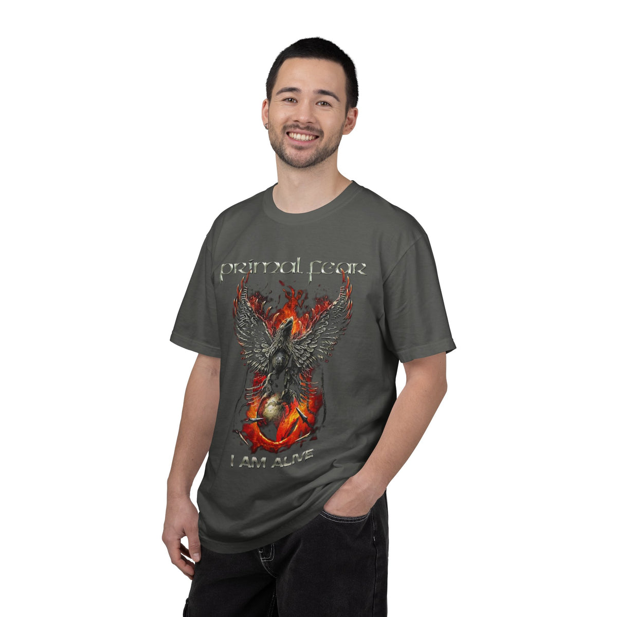 Primal Fear I Am Alive Phoenix Graphic T-shirt | Band Metal Tee