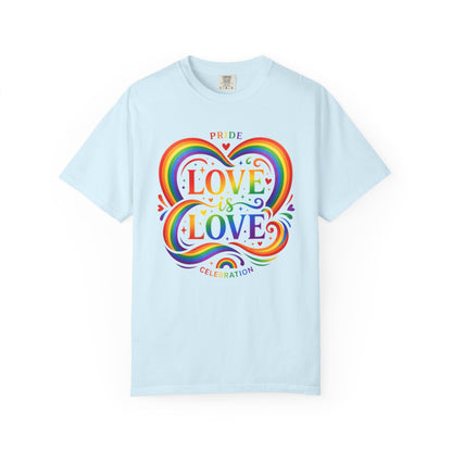 T-shirt Cœur Pride Love is Love | Célébration arc-en-ciel