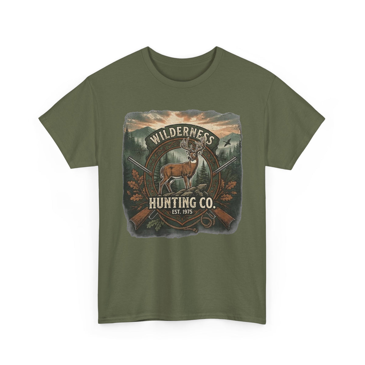 Wilderness Hunting Co. deer graphic Tee | vintage outdoors hunter shirt