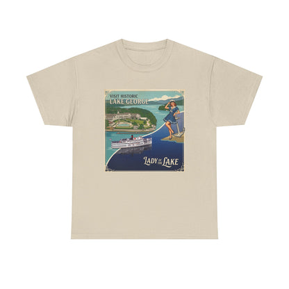 Lake George Upstate NY National / Lady of the Lake vintage poster T-Shirt | Lake George pin up