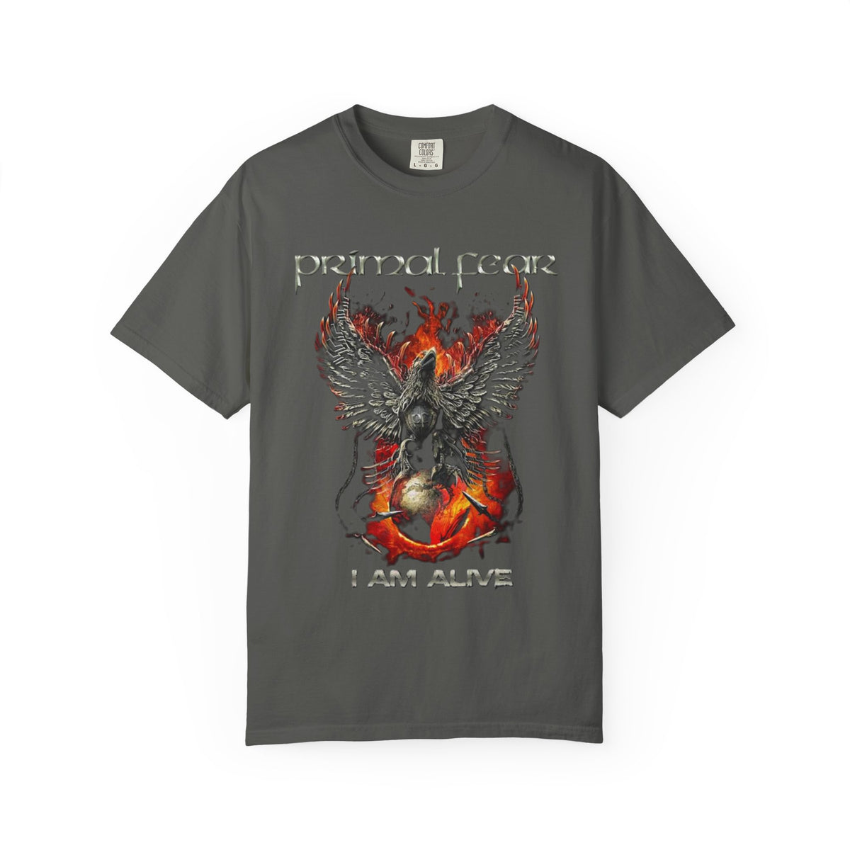 Primal Fear I Am Alive Phoenix Graphic T-shirt | Band Metal Tee