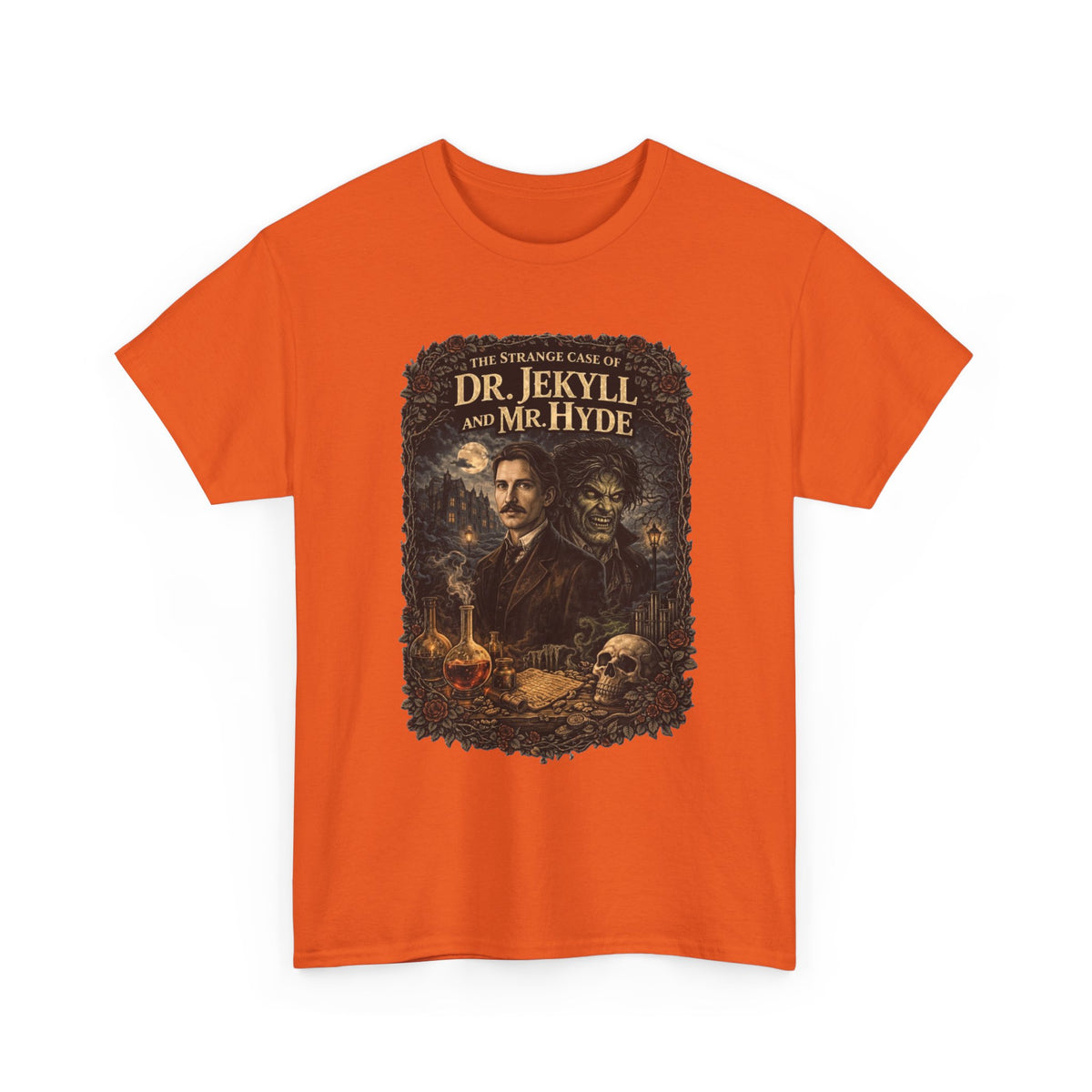 Dr. Jekyll and Mr. Hyde Gothic Portrait Tee | Classic Horror Novel Artwork
