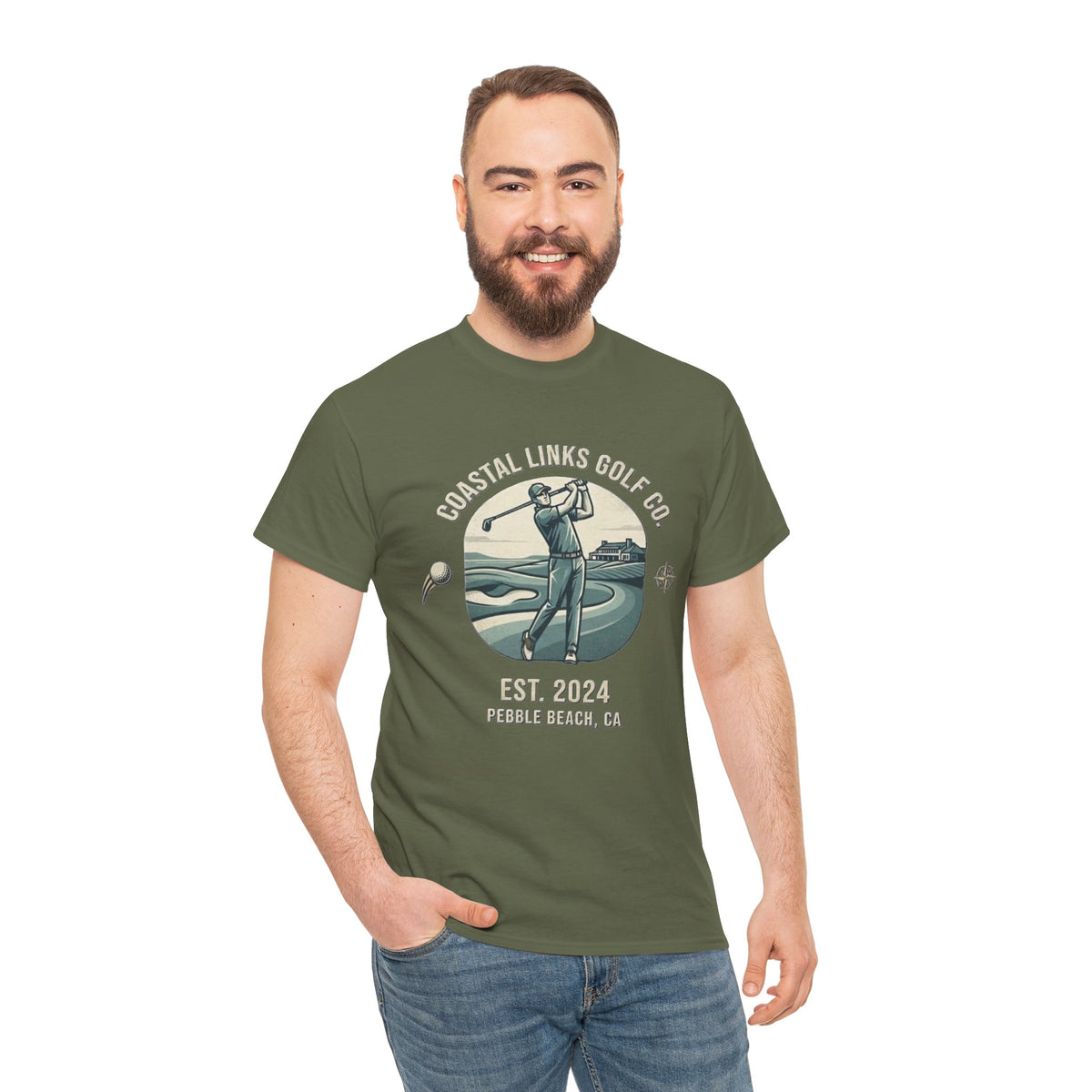 Coastal Links Golf Co logo T-Shirt | Pebble Beach est. 2024