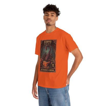 T-shirt Scorpion venimeux | Tee-shirt astrologique du signe du zodiaque pour Halloween
