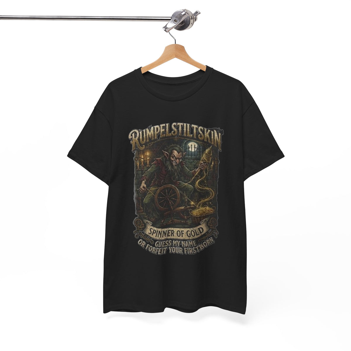 Camiseta de Rumpelstiltskin, tejedor de oro | Camiseta de fantasía oscura y cuentos de hadas