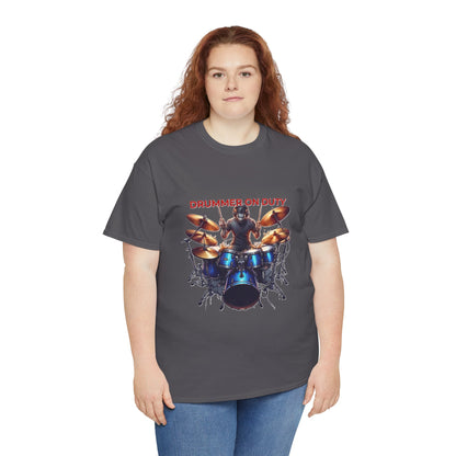 Drummer on Duty Drummer Tee | Drum Set Graphic Tee