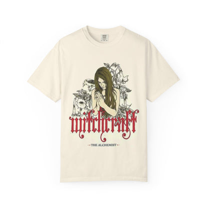Witchcraft Alchemist Illustration T-shirt | Gothic Woman Graphic Tee
